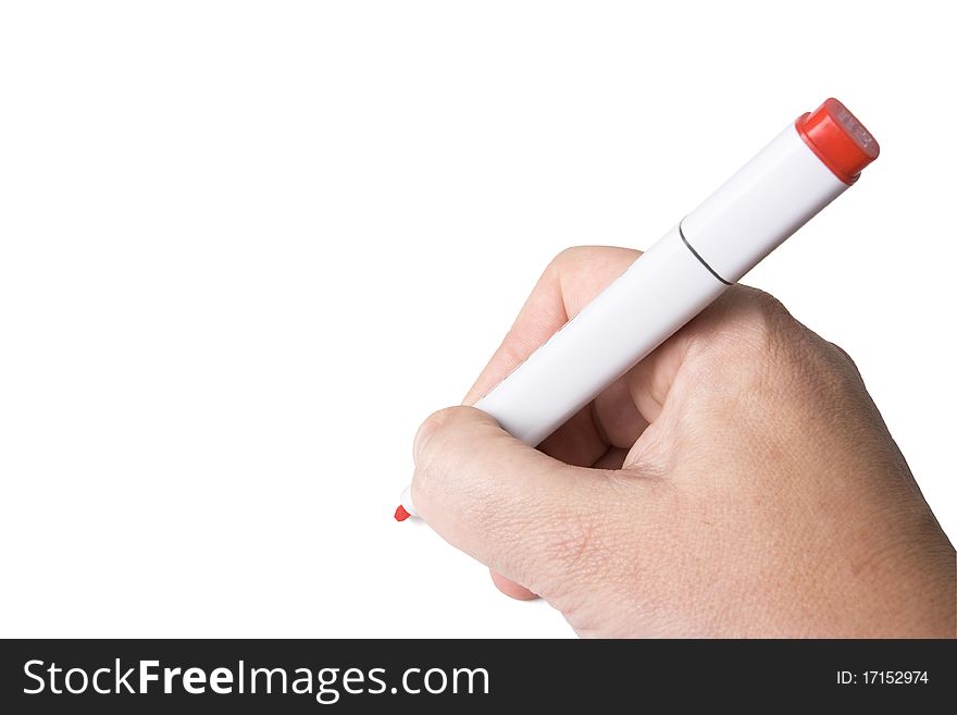 Hand Holding A Marker Pen