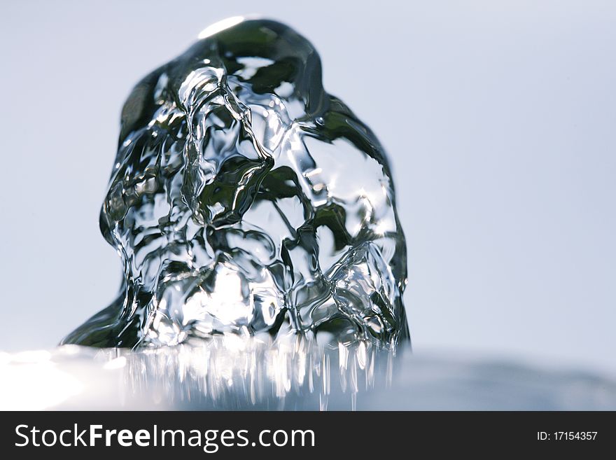 Close-up of a huge water drop. Close-up of a huge water drop