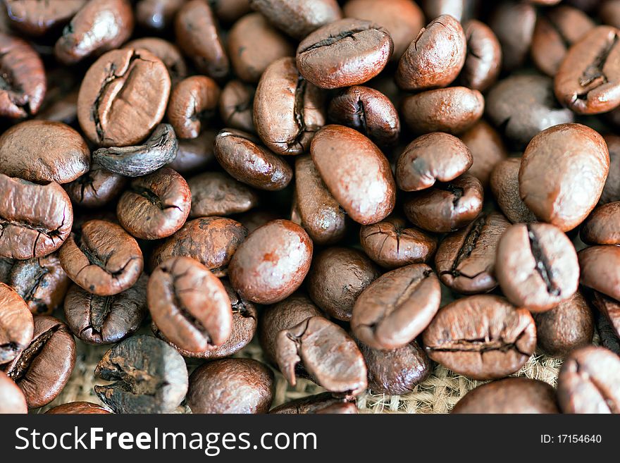 High Resolution Coffee Background With Copy Space