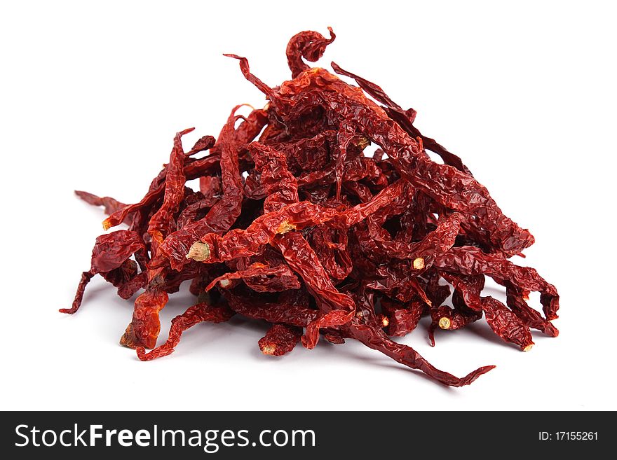 Dried Red Chili isolated on white background. Dried Red Chili isolated on white background