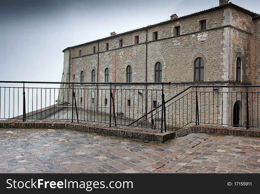 Partly View Of The Castle Of St. Leon, Italy