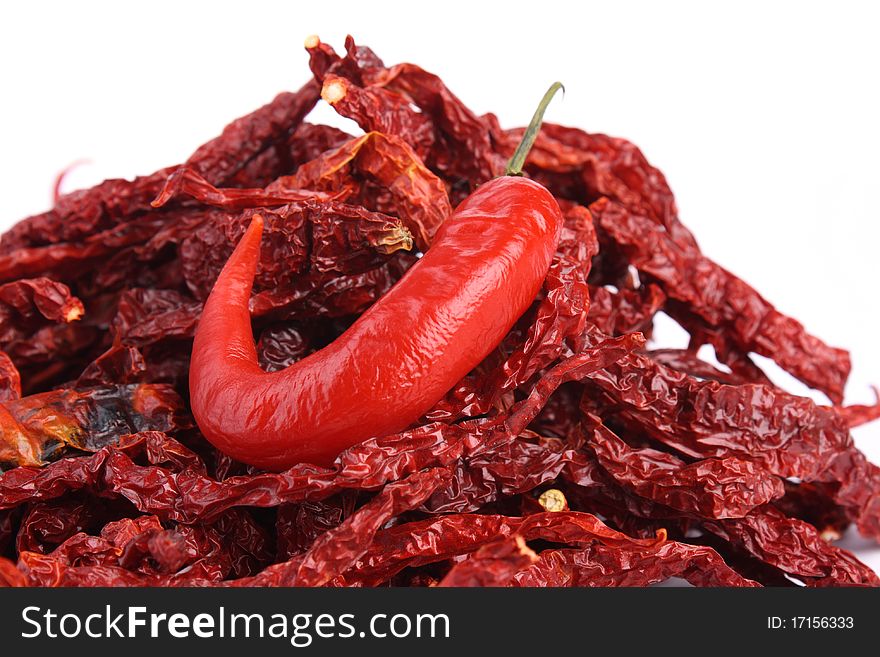 Dried Red Chilli And Red Chilli