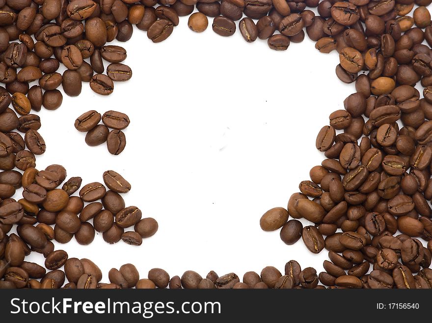 Coffee cup made of coffee beans