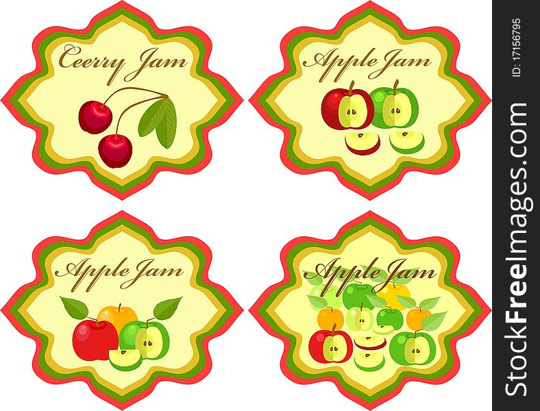 Green and red apples with slice and seed. Green and red apples with slice and seed