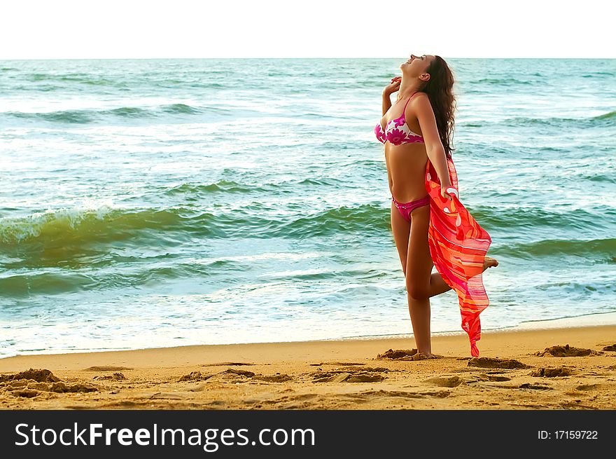 Young woman on the beach