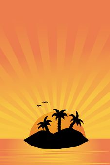 Island With Sunset Stock Photos Island With Sunset Stock Photos