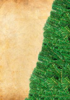 Christmas Green Framework With Pine Needles Royalty Free Stock Images