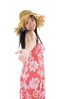 Woman Presenting Something Royalty Free Stock Photos Woman Presenting Something Royalty Free Stock Photos