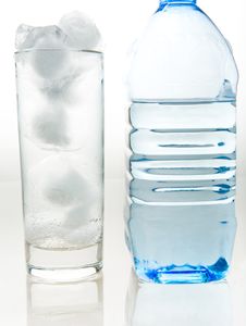 A Bottle Of Fresh Mineral Water And A Glass Stock Image A Bottle Of Fresh Mineral Water And A Glass Stock Image
