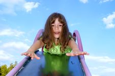 The Girl Moves Down From A Hill Stock Photos The Girl Moves Down From A Hill Stock Photos