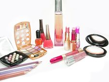 Cosmetic Set For Makeup Royalty Free Stock Photography Cosmetic Set For Makeup Royalty Free Stock Photography