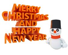 Happy Snowman Wishes Merry Christmas Royalty Free Stock Photo Happy Snowman Wishes Merry Christmas Royalty Free Stock Photo