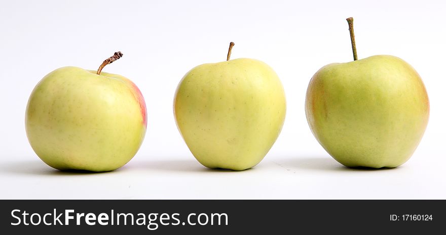 Fresh apples isolated on white