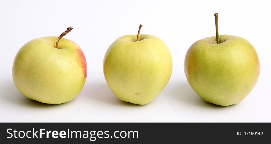 Fresh apples isolated on white