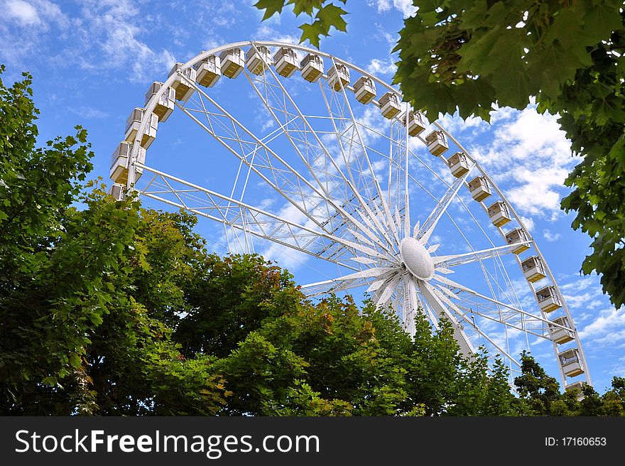 France Paris the view of the Big Dipper wheel. France Paris the view of the Big Dipper wheel