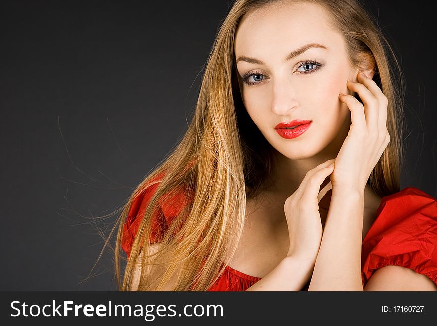 Girl In Red Dress