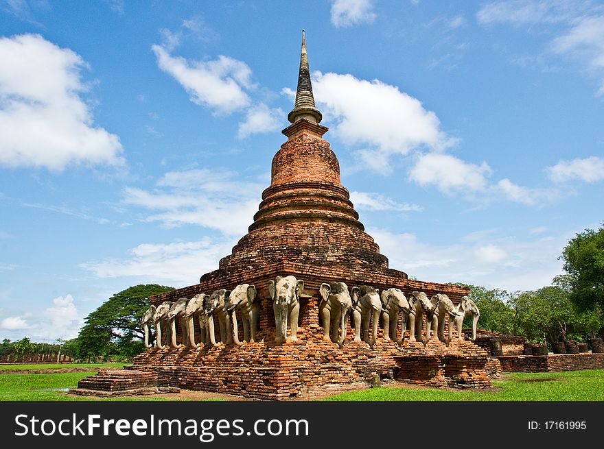 Ruins of ancient temple in Sukhothai, Thailand. Ruins of ancient temple in Sukhothai, Thailand