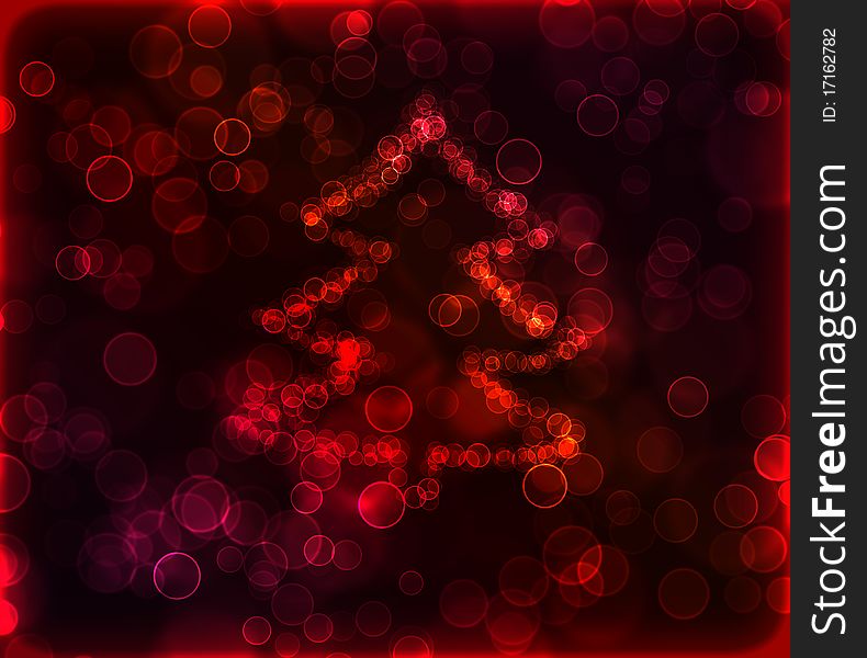 Celebratory illumination with a christmas tree