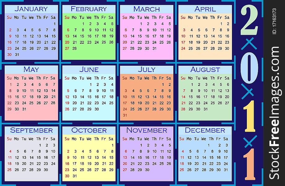 Color Calendar 2011
