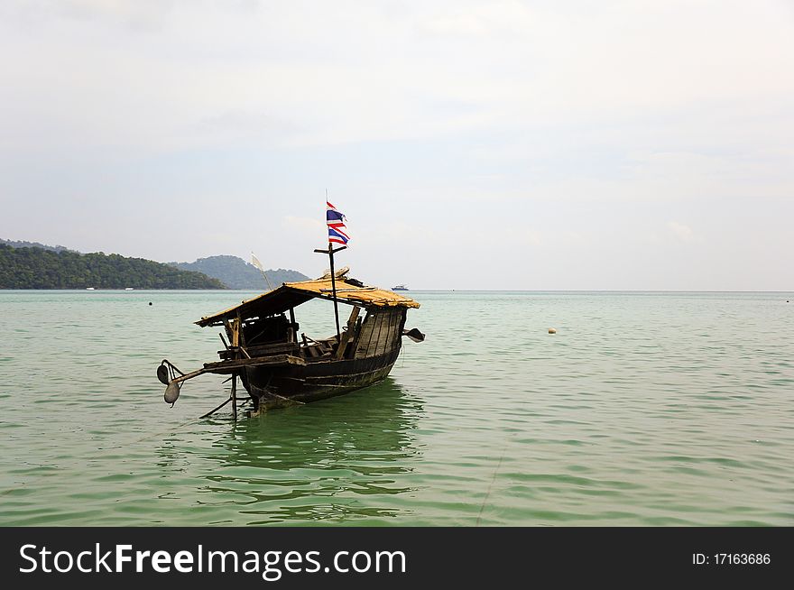 Ship of the Moken tribe, Tribal Sea to the south of Thailand