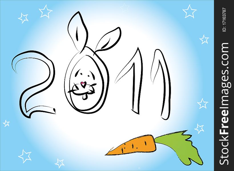 Rabbit into 2011 with a carrot. Rabbit into 2011 with a carrot