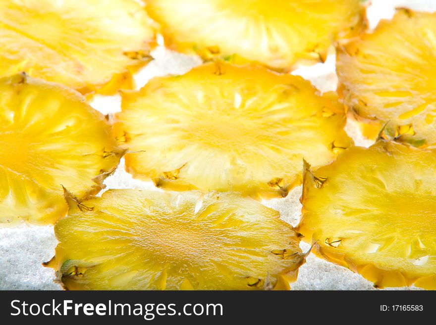 Cut Pineapple Isolated