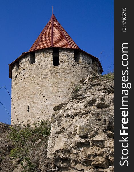 Medieval tower of citadel Bender Tighina Transdnie