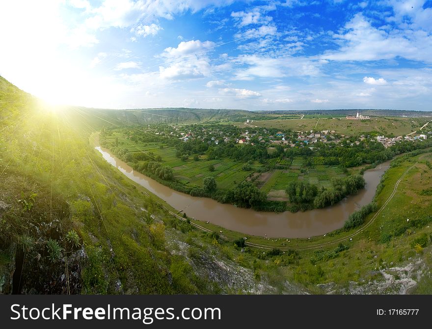 Beautiful Panorama Of Moldavian Landscape