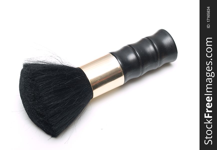 Brush makeup isolated on white