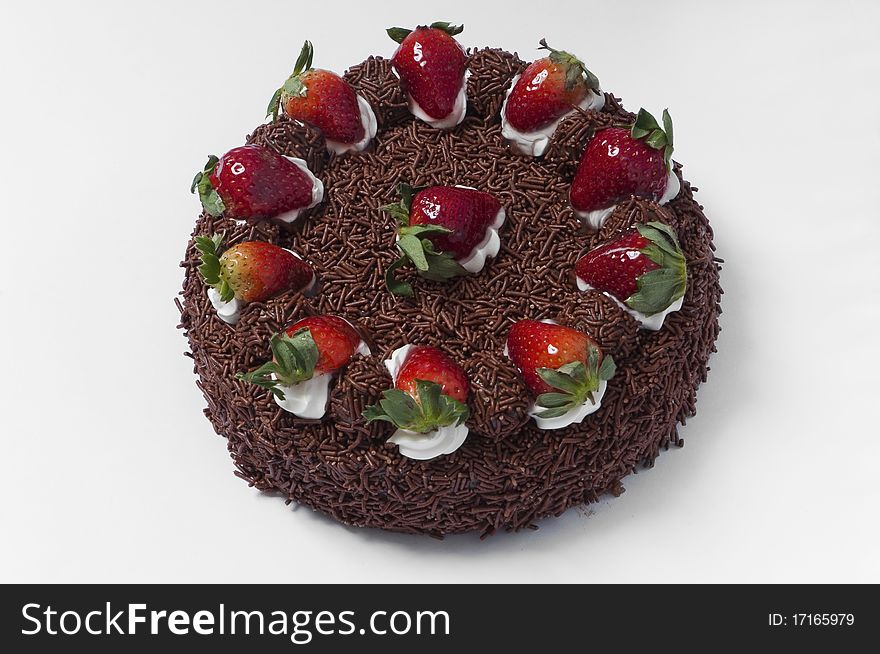 Delicious fruit cake with different ingredients for party