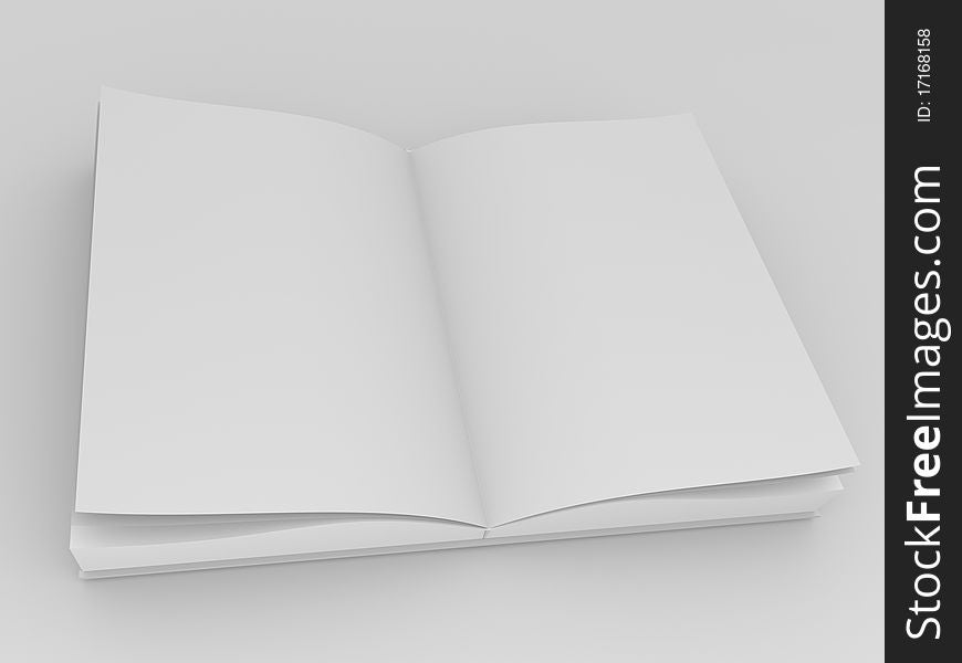 White book with empty pages. White book with empty pages