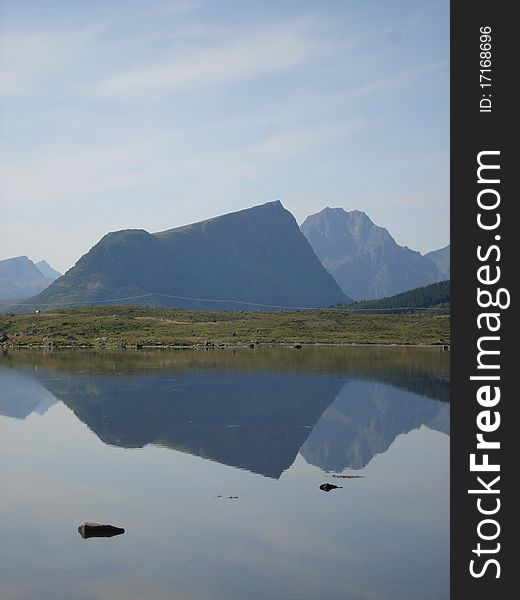 Rough and beautiful landscape Lofoten Islands