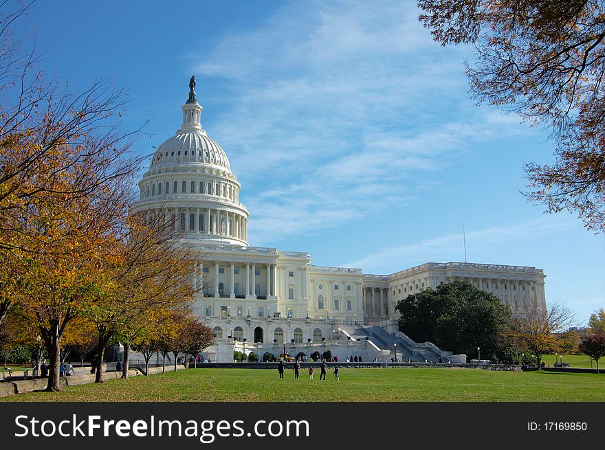 USA Capitol building, sunny daylight. November 2010