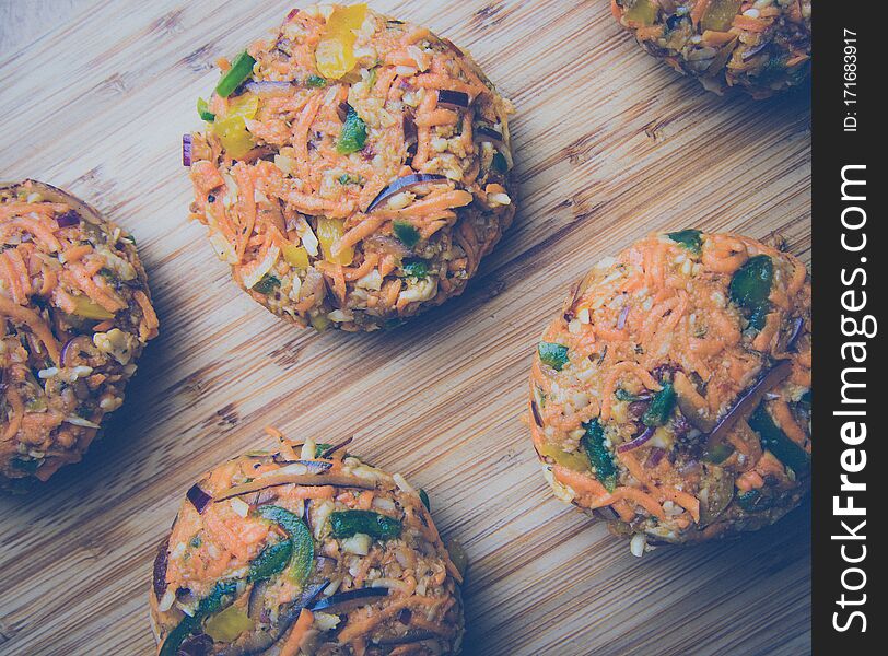 Fritters With Carrots, Sweet Potato And Feta Cheese, Served With Yogurt And Lime