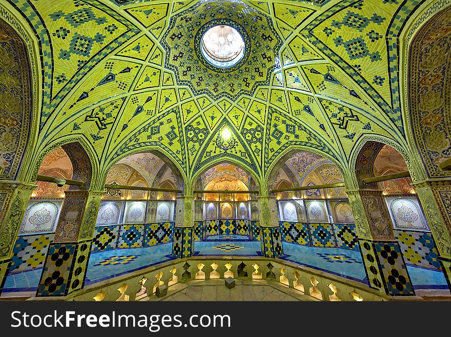 Historical bath house known as Sultan Amir Ahmed Bath, in the city of Kashan, Iran. Historical bath house known as Sultan Amir Ahmed Bath, in the city of Kashan, Iran