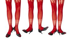 Studio Photo Of The Female Legs In Colorful Tights Stock Photo Studio Photo Of The Female Legs In Colorful Tights Stock Photo