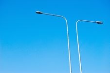 Electricity Lamp Post On The Blue Sky Royalty Free Stock Images Electricity Lamp Post On The Blue Sky Royalty Free Stock Images