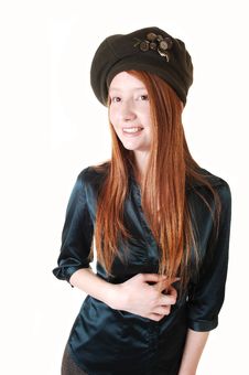Girl With Hat. Stock Photo Girl With Hat. Stock Photo