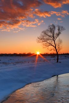 Dawn Snow Stock Photo Dawn Snow Stock Photo