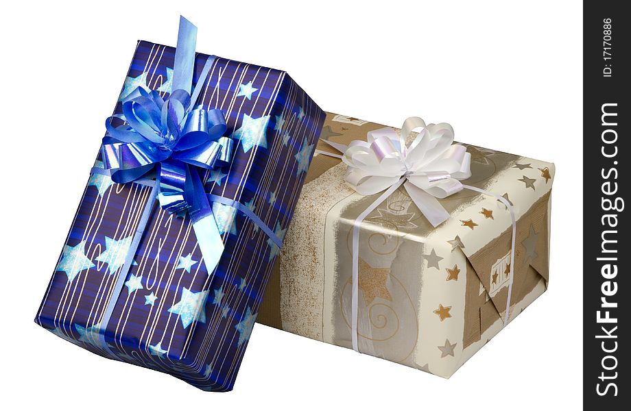 Gift Boxes  At Christmas Or New Year