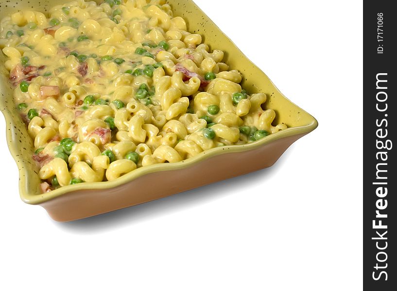 Serving Dish of Homemade Macaroni and Cheese