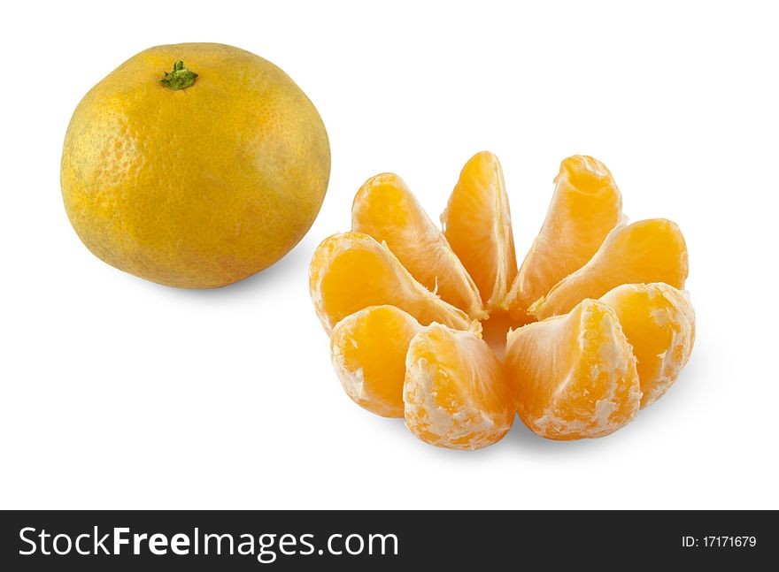 Whole And Peeled Tangerines