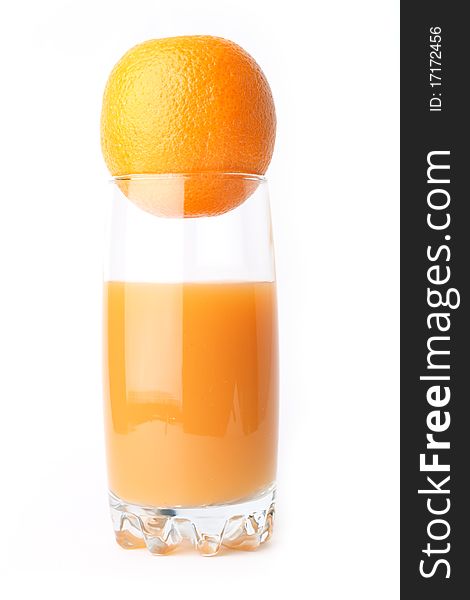 Juice orange isolated, on white background