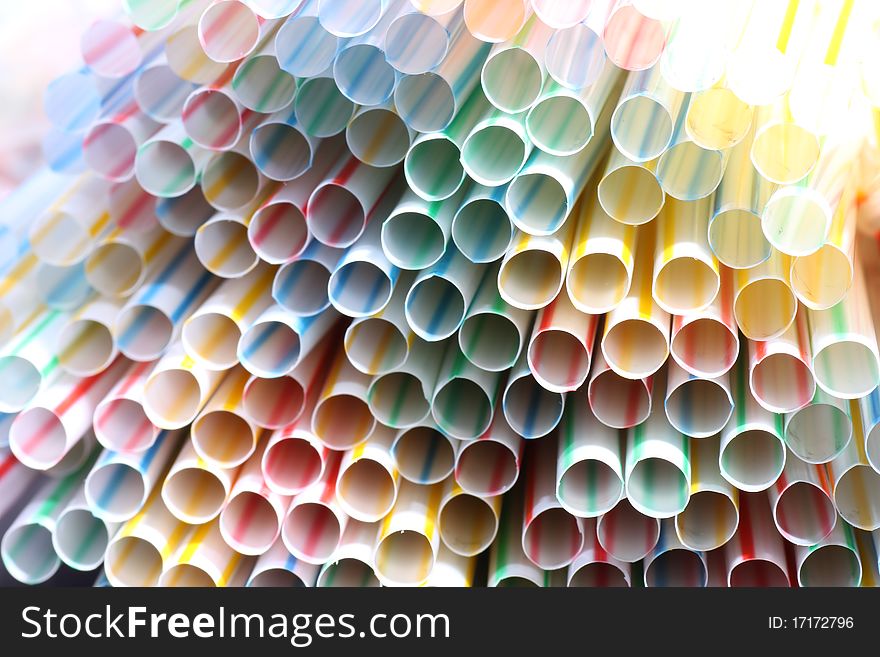 this are colorful plastic drinking straws