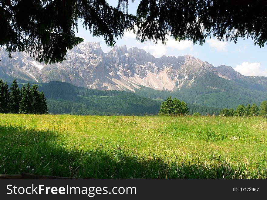 Panoramic view of the Alps in Italy. Panoramic view of the Alps in Italy