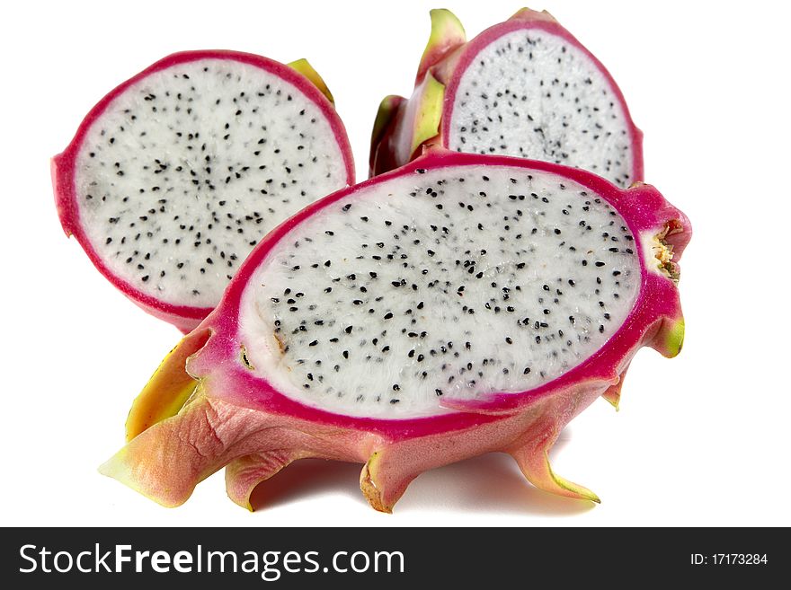 Dragon fruit sweet on white