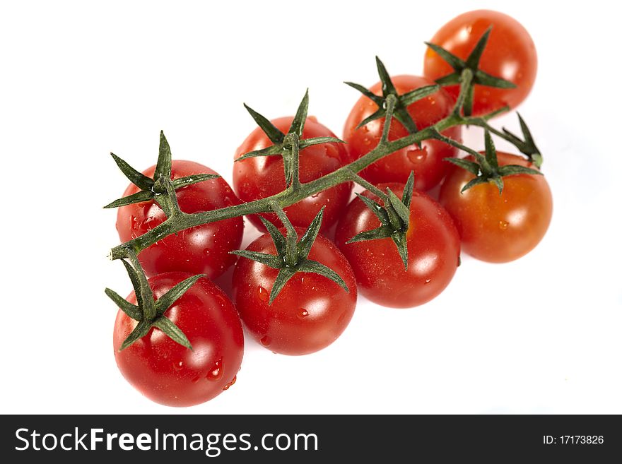 Red tomato on white backgrounds. Red tomato on white backgrounds