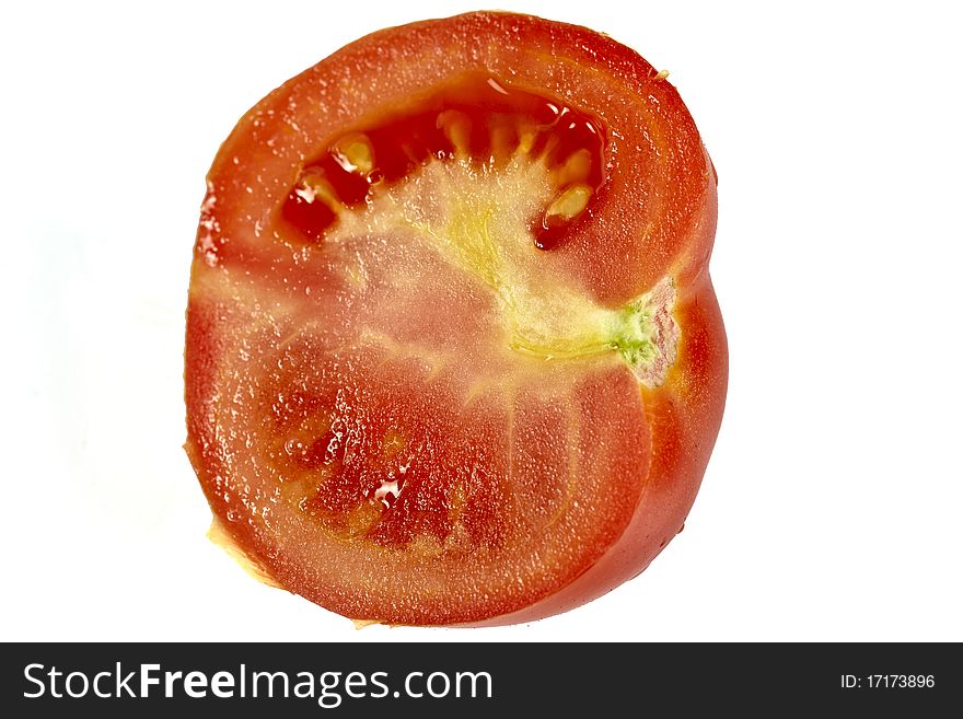 Red tomato on white backgrounds. Red tomato on white backgrounds