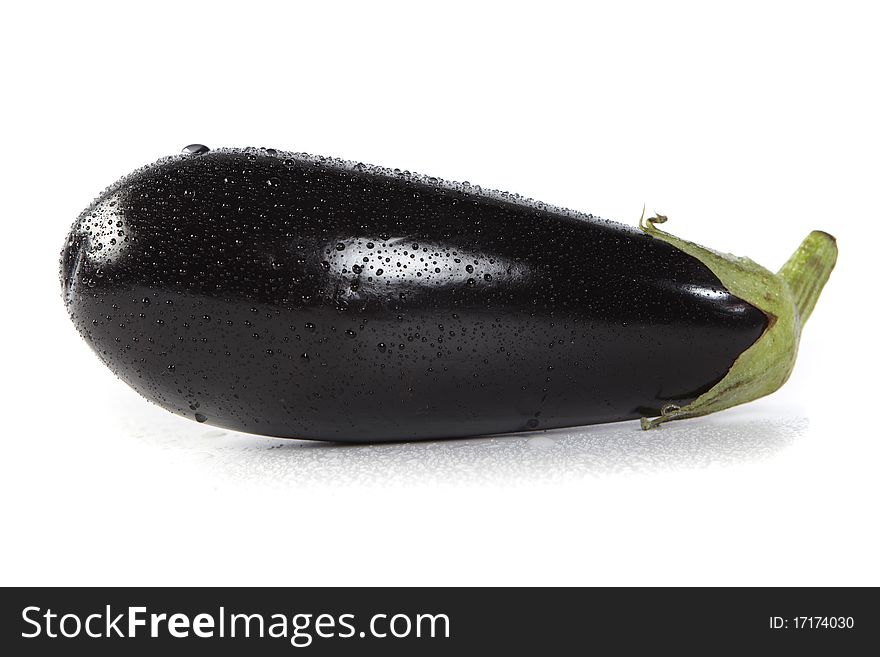 Eggplant on white background isolated