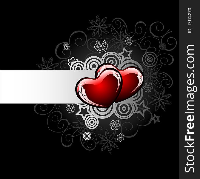Valentines Day background with hearts. Valentines Day background with hearts